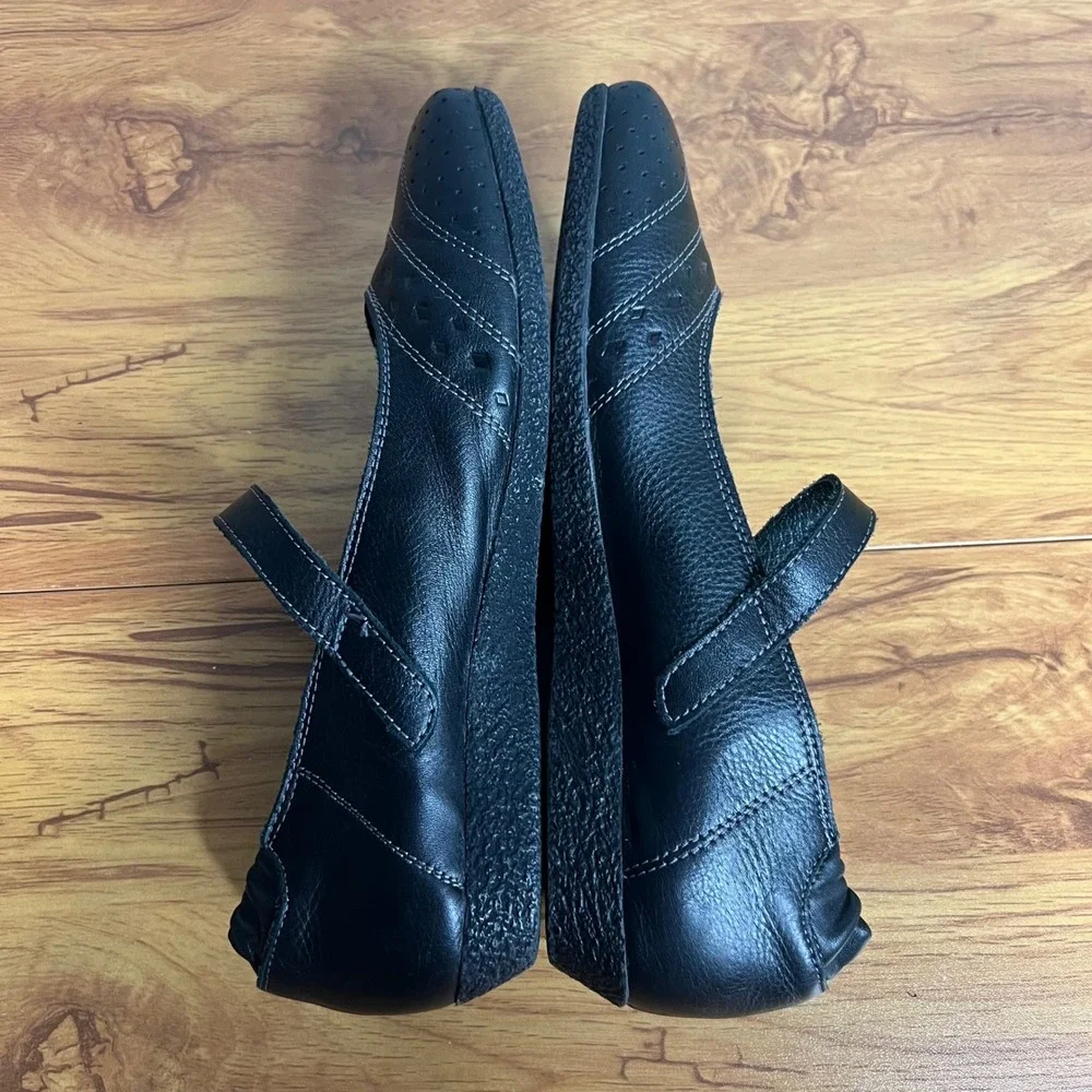 Taos Step It Up Mary Jane Flats Size 6.5 US 37 EU Leather Black Comfort - Picture 10 of 12